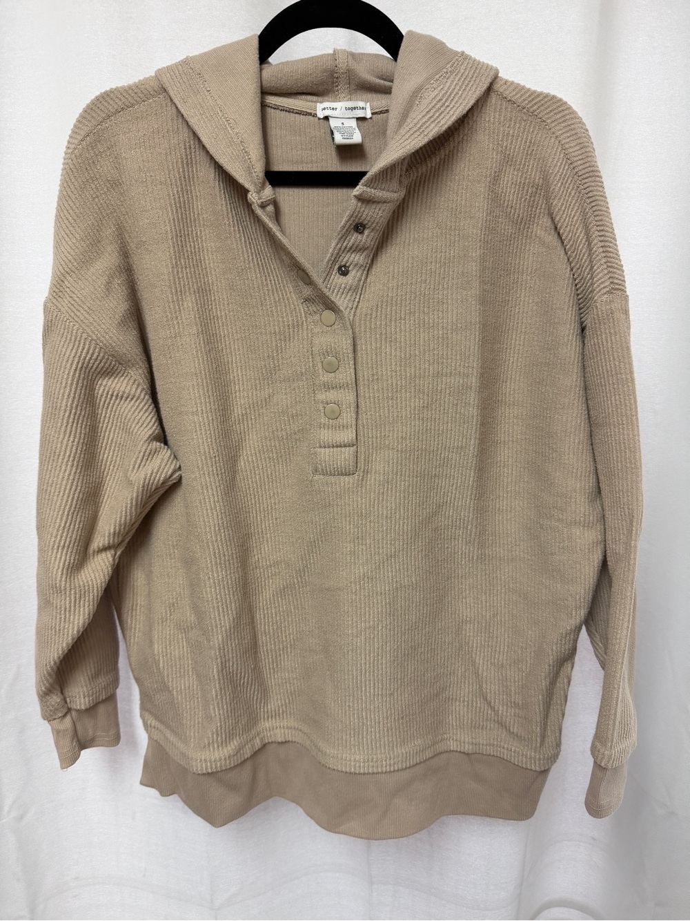 Ribbed Knit Hoodie